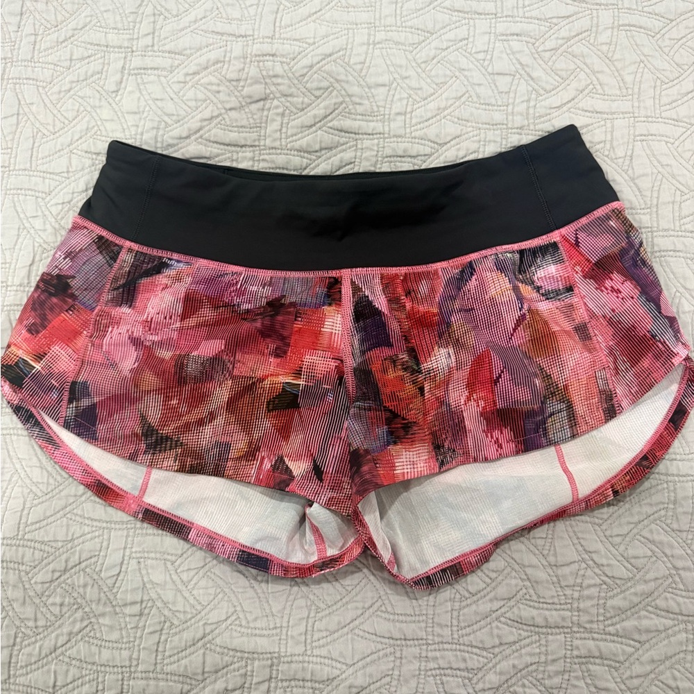 lululemon athletica Pink and Black Athletic Shorts